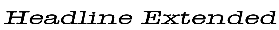 Headline Extended Font Image