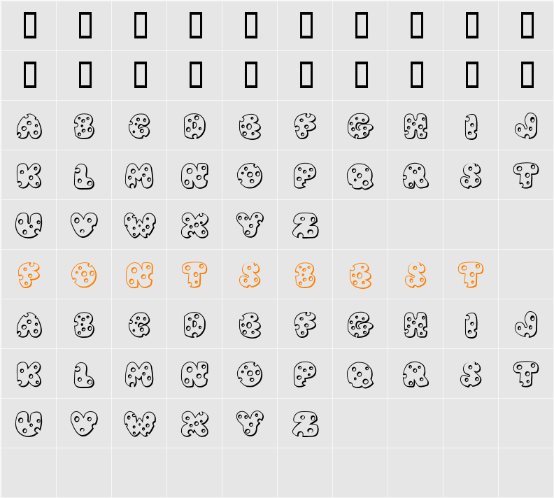 JI Swiss Cheese Character Map