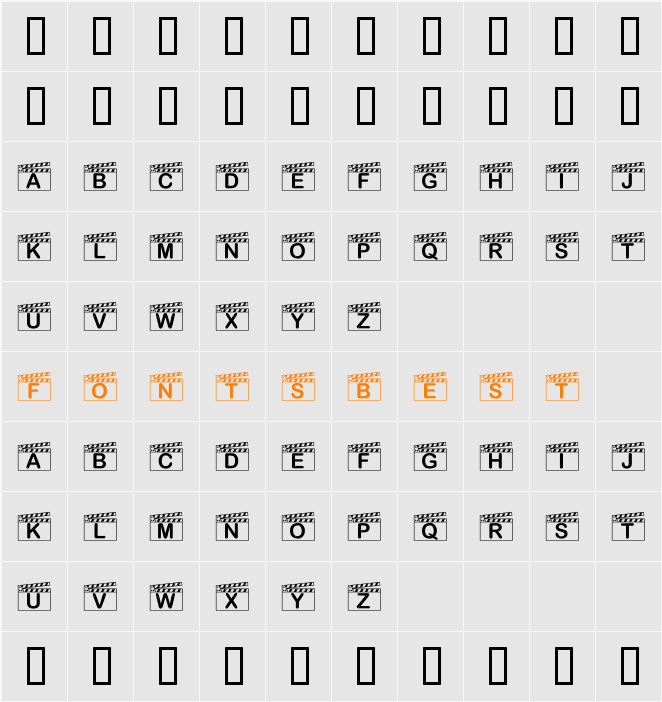 KR Action! Character Map
