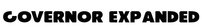 Governor Expanded Font Image
