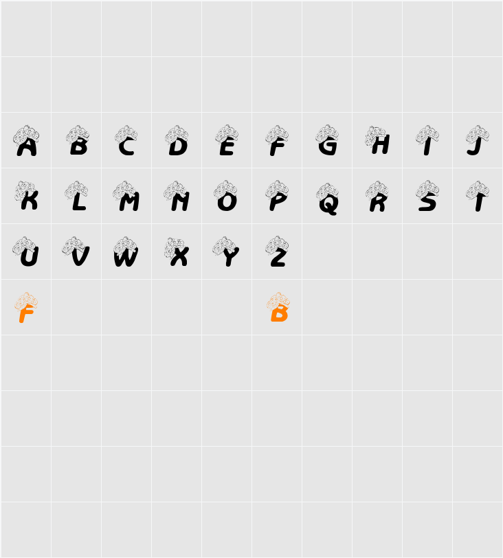 LMS A Berry Nice Font Character Map