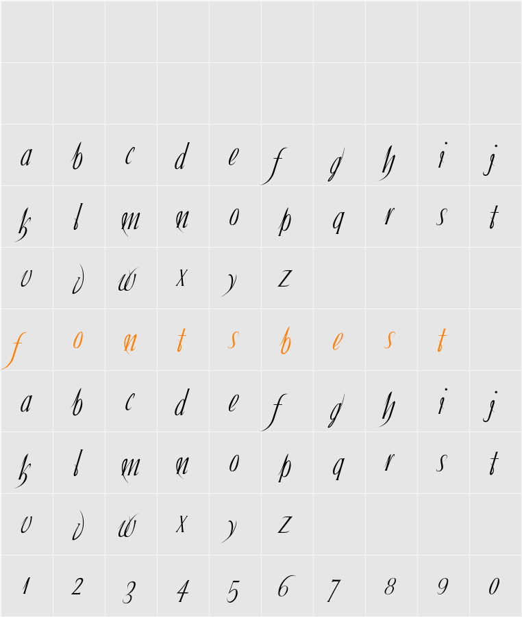 Ibleum Character Map