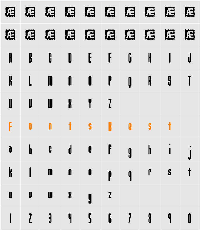 Unanimous Inverted BRK Character Map