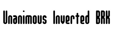 Unanimous Inverted BRK Font Image