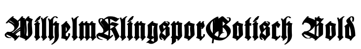 WilhelmKlingsporGotisch Bold Font Image