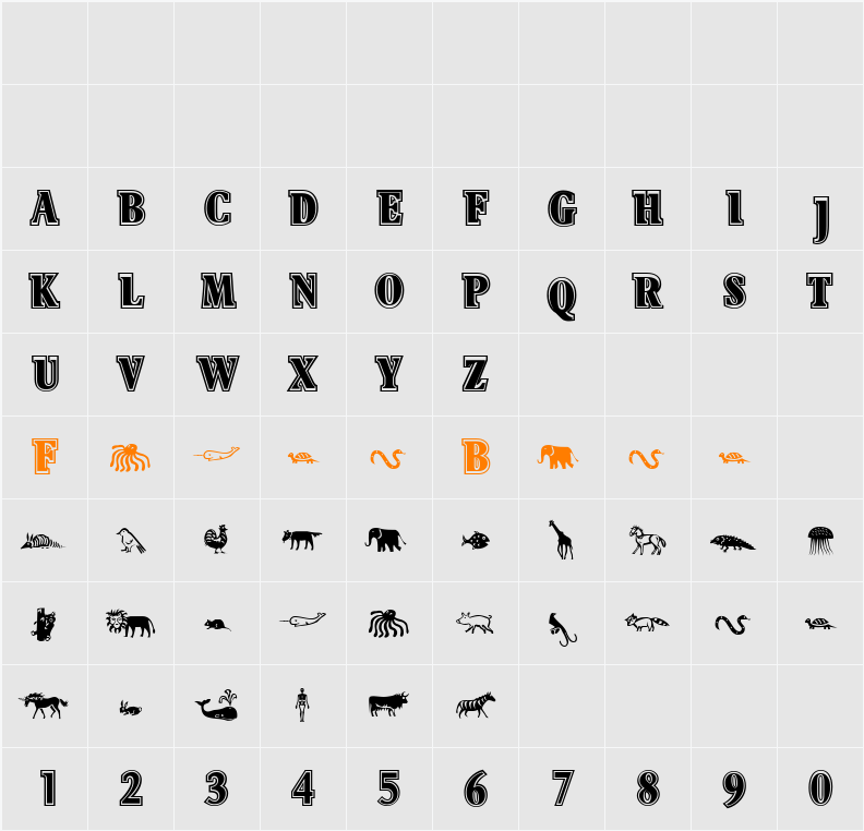 KingstonInline Character Map