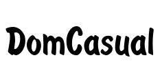 DomCasual Font Image