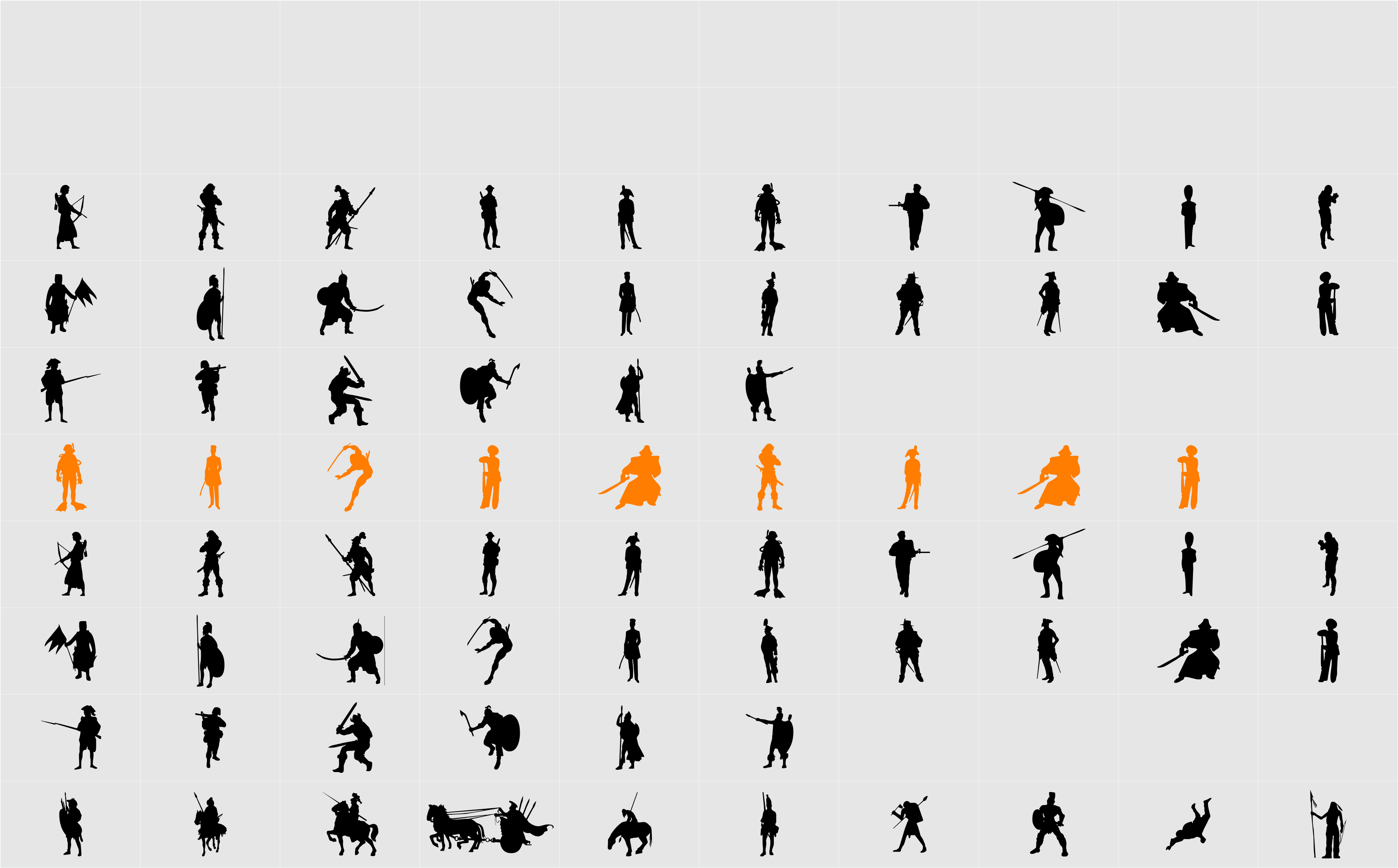 Time Warriors Character Map