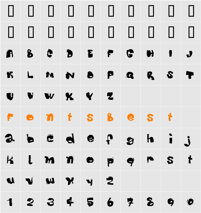 Dippex Character Map