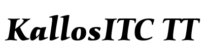 KallosITC TT Font Image