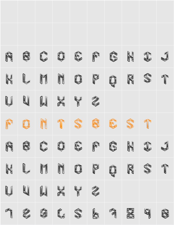 Level 01 Bold Character Map