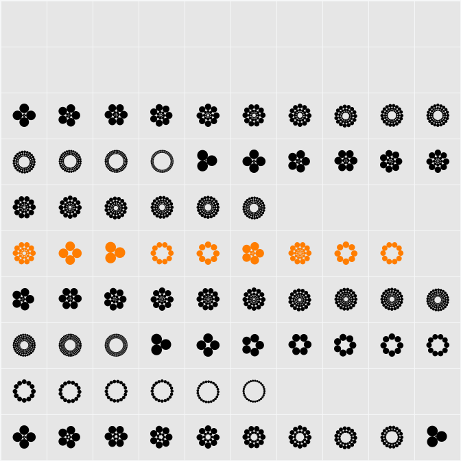 Juzudama Character Map