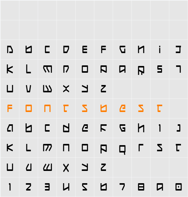 Kobold Condensed Character Map