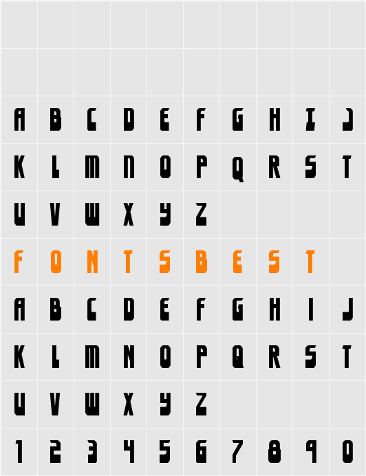 Eldebaran Condensed Character Map