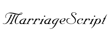 MarriageScript Font Image