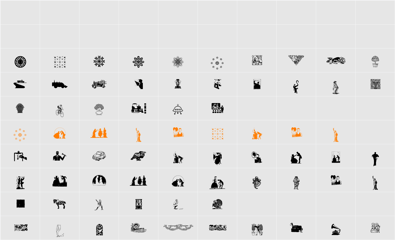 Random Dingbats Character Map
