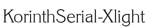 KorinthSerial-Xlight Font Image