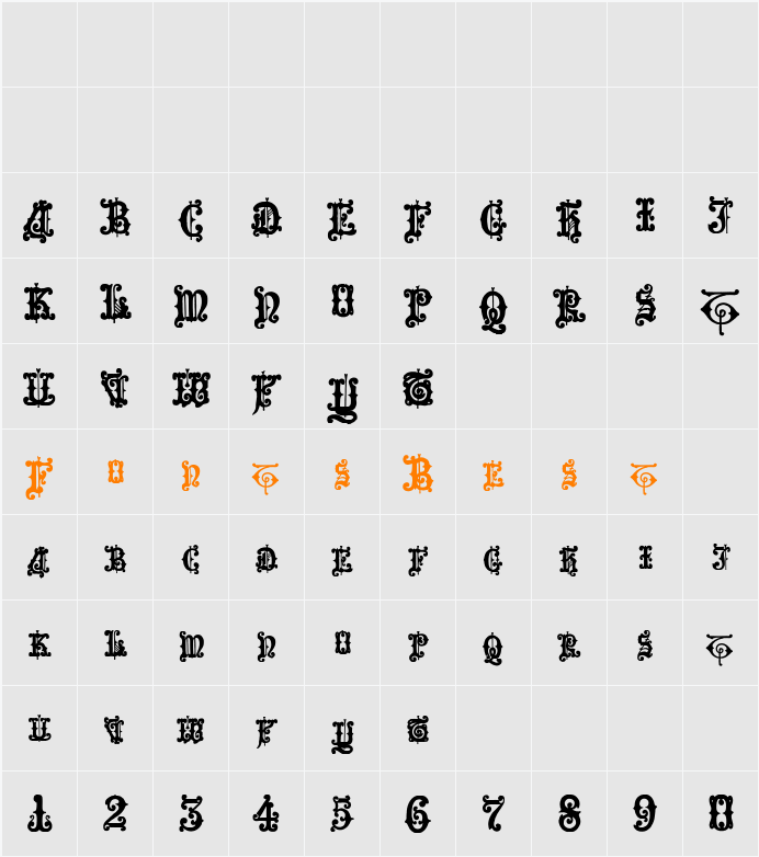 Enchiridion Character Map