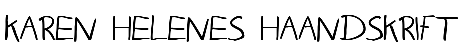 Karen Helenes haandskrift Font Image