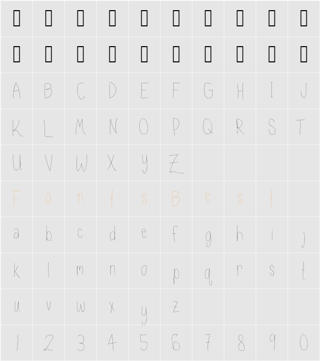 Kaleidescope Character Map