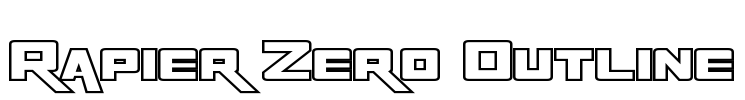 Rapier Zero Outline Font Image