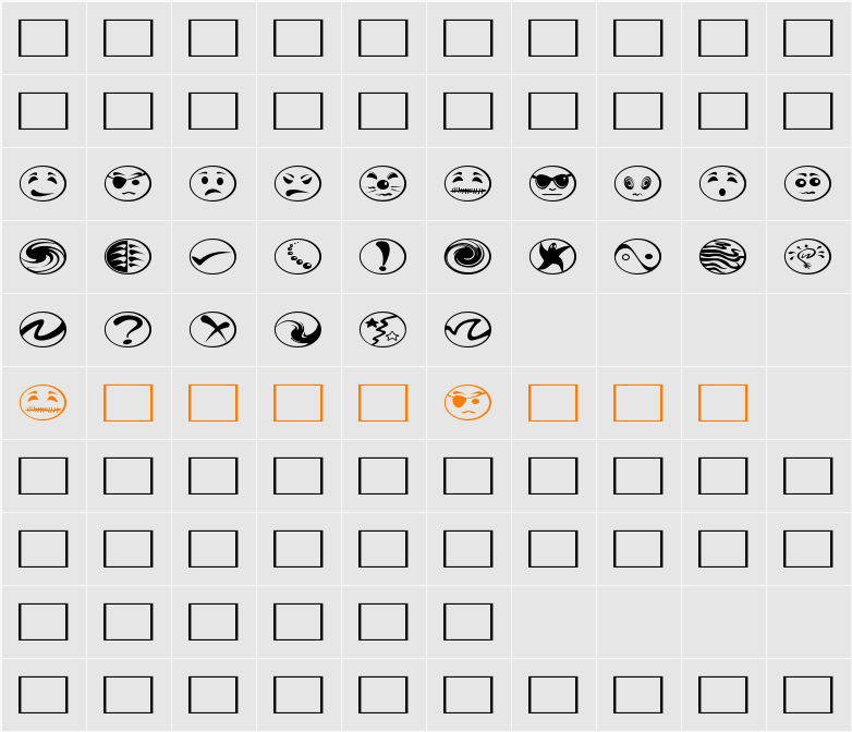 Radbats Character Map