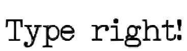 Type right! Font Image