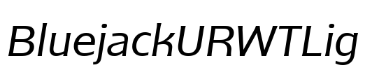 BluejackURWTLig Font Image