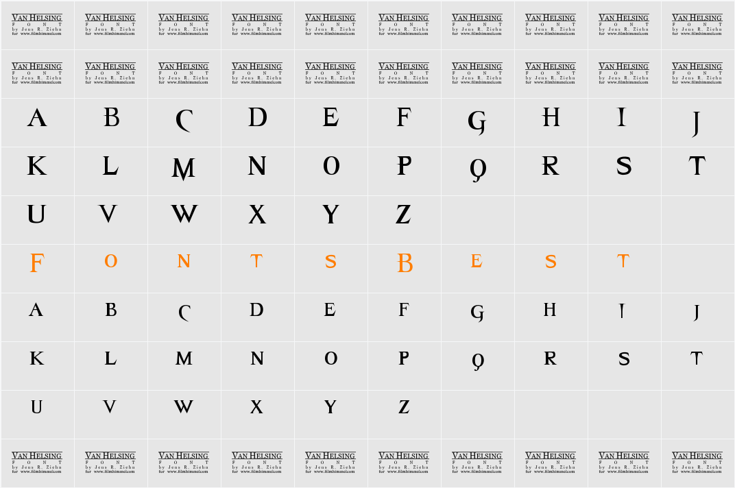 Van Helsing Character Map