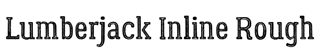 Lumberjack Inline Rough Font Image