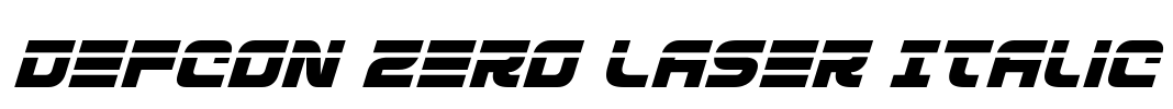 Defcon Zero Laser Italic