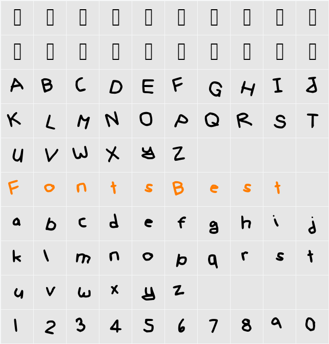 Gee_WP_Handwriting_2016_Rando Character Map