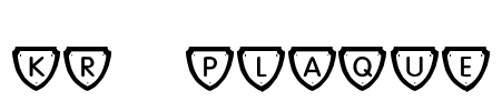 KR Plaque Font Image