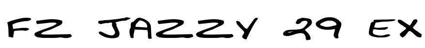 FZ JAZZY 29 EX Font Image