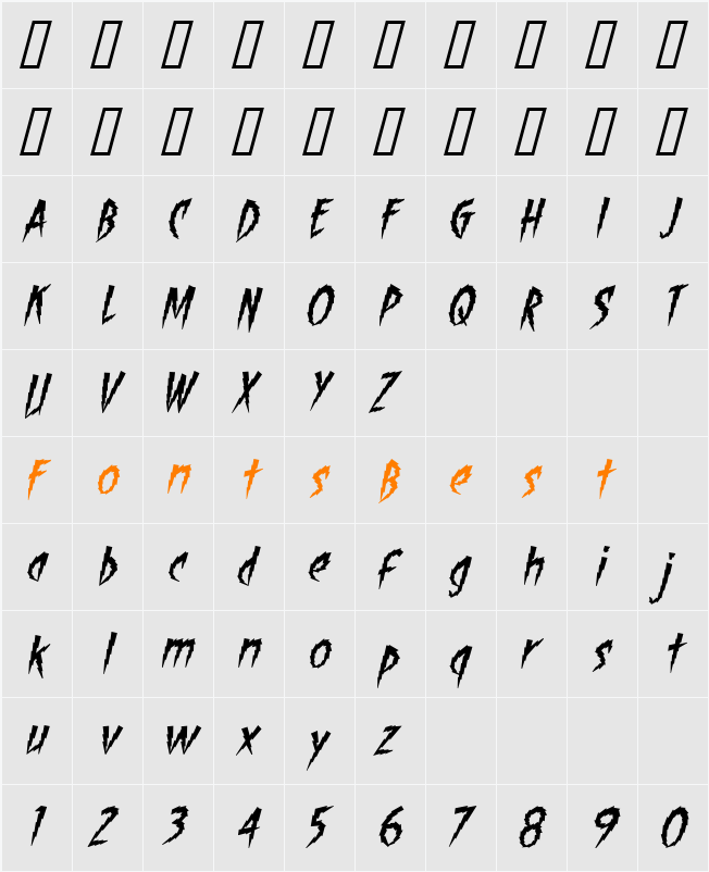 ShockTherapy BB Character Map
