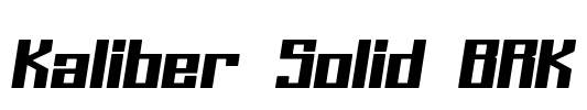 Kaliber Solid BRK Font Image