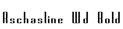 Rschasline Wd Bold Font Image