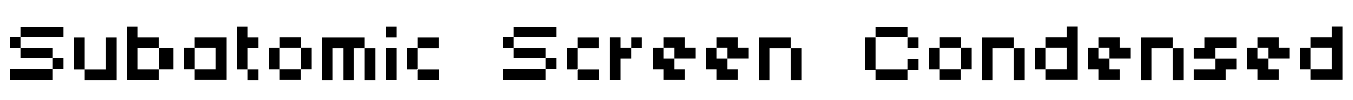 Subatomic Screen Condensed Font Image