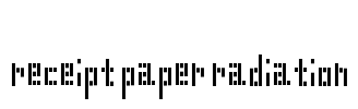 Receipt Paper Radiation Font Image