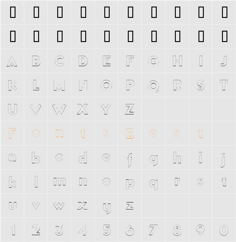 ManhattanOutline Character Map