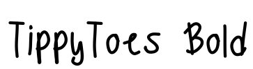 TippyToes Bold Font Image