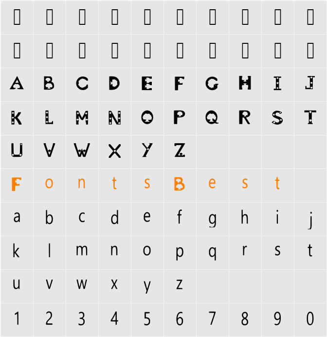 Odaa_Oromo_Font Character Map