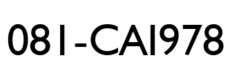 081-CAI978 Font Image