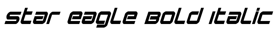 Star Eagle Bold Italic Font Image