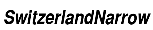 SwitzerlandNarrow Font Image