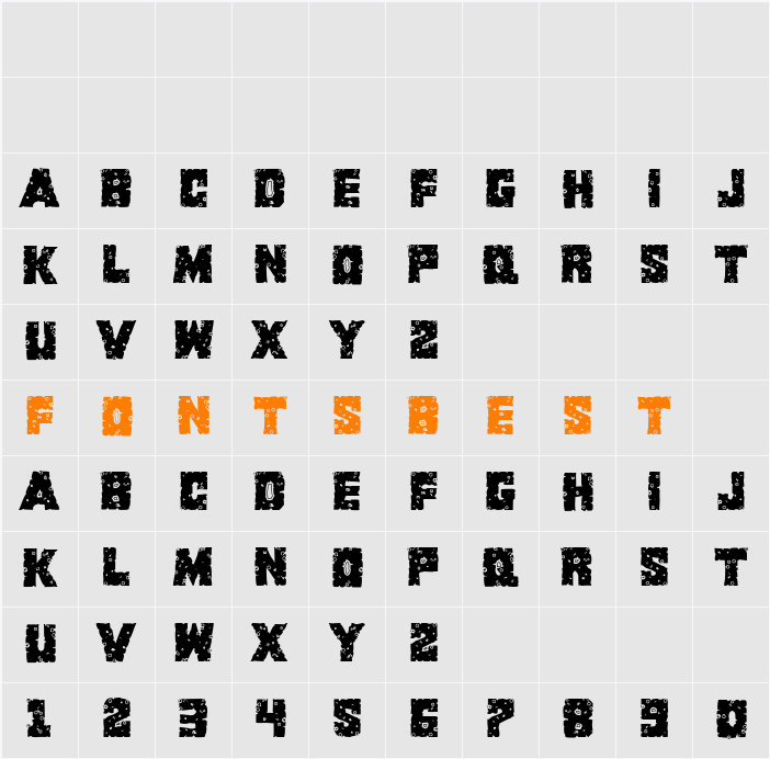 King Commando Riddled II Character Map