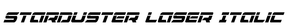 Starduster Laser Italic Font Image