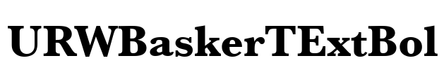 URWBaskerTExtBol Font Image