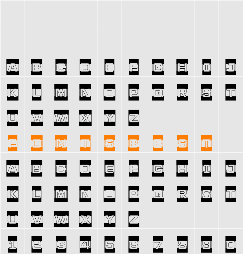 a_LineaSansCmB&W Character Map