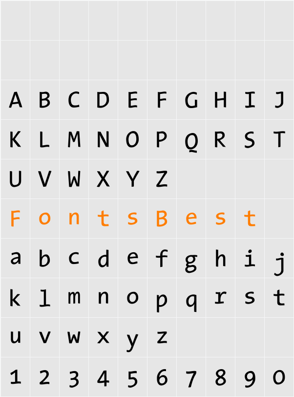 TypeWritersSubstitute Character Map